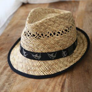 Guy Harvey Salt life Tan Fedora Straw Hat